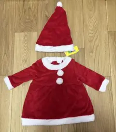 【新品未使用】赤いサンタコスチューム 帽子付き　90㎝