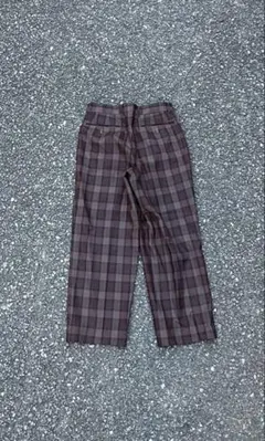 チェック柄 ワイドスラックス