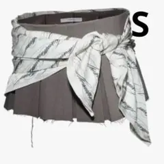 スカート theredthread scarf pleated mini THEREDTHREAD / ザレッドスレッド】scarf pleated mini