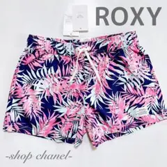 ラスト‼️新品★ROXY ロキシー リーフ柄 ボードショーツ/S 紺
