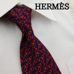 エルメス 高級シルクネクタイ 総柄 レッド - メルカリ