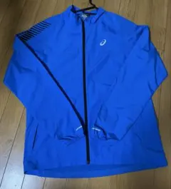 asics ランニングジャケット L 青