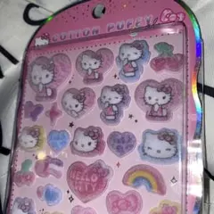 サンリオ コットンパフィーシール ハローキティ レオパード 正規品