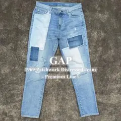 【希少】GAP 1969 パッチワーク ダメージジーンズ デニムパンツ W28のサムネイル