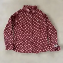 Decoy Collection 長袖シャツ 花柄 ボルドー