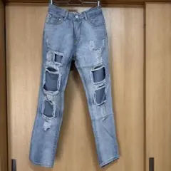 ダメージデニムパンツ M