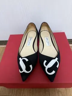 ジミーチュウ LOVE85 スエード パンプス 36.5 黒 デカロゴ - メルカリ