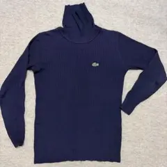 ラコステ ネイビー タートルネックセーター M