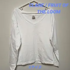 CLANE FRUIT OF THE LOOM Vネック 長袖Tシャツ
