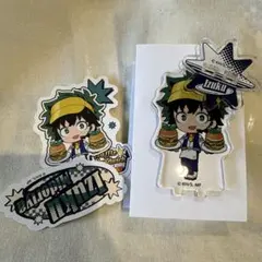 ヒロアカ　アニメイトカフェコラボ　アクリルスタンド、シールセット　緑谷出久