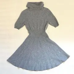 FRAY I.D タートルネックニットワンピース　グレー　フリーサイズ