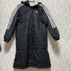 adidas ロング丈 ベンチコート ブラック　美品