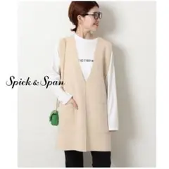 【美品】 スピックアンドスパン Vネックニットベスト プルオーバー