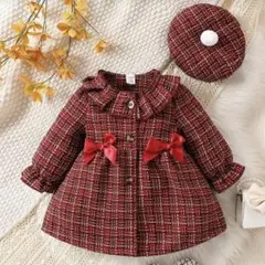 ツイード風ワンピース　ベビードレス