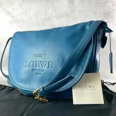 希少カラー✨ LOEWE ショルダーバッグ ヘリテージ ブルー 斜め掛けのサムネイル