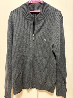 THE SCOTCH HOUSE グレー リブ編み セーター LL