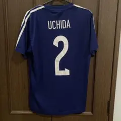 日本代表 2010 中澤佑二 デンマーク戦 ユニフォーム L adidas 青