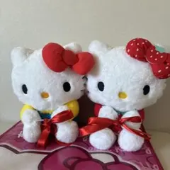 激レア！カオハナ レトロキティハローキティデニムドレスS 2体セット