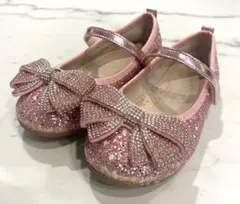 子供　フォーマルシューズ　ピンク　ラメ　17.8cm 靴
