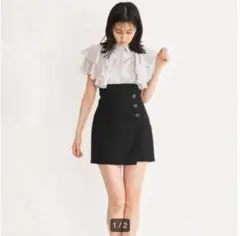 美品SNIDEL Sustainableハイウエストキュロットショートパンツ