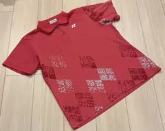 YONEX 赤 パターン入り シャツ XO