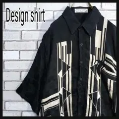 VINTAGE  柄シャツ  シルクシャツ   モード  オーバーサイズ