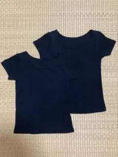 【UNIQLO】110㎝ 半袖インナー 黒 2枚セット