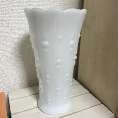 アンカーホッキング　ヴィンテージ ミルクガラス フラワーベース