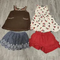 Moujonjon チェリー柄ワンピース ショートパンツ 4点セット 90cmのサムネイル
