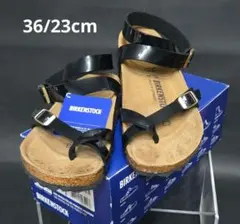 美品　ビルケンシュトック　ヤラ　BIRKENSTOCK Yara　黒エナメルのサムネイル