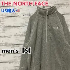 ●F421【US輸入】ノースフェイス フリースジャケット グレー系 メンズ【S】