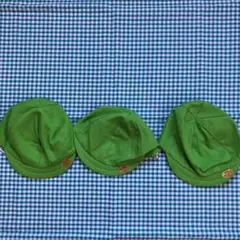 カラー帽子　3個セット　みどり　運動帽