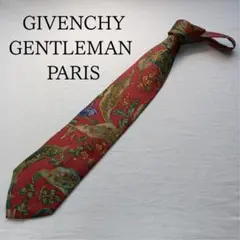 ジバンシィ ネクタイ 赤色 総柄 シルク100％ 高級感 人気【n8498】