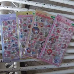 キティ 和柄 ボンボンドロップシール 4枚組