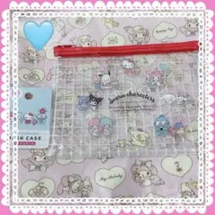 サンリオキャラクター メッシュケース ポーチ 書類 ノート カバー
