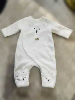 新生児　50サイズ　ロンパース　シロクマ