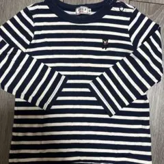 DOUBLE.B ダブルビー ボーダー 長袖Tシャツ 90