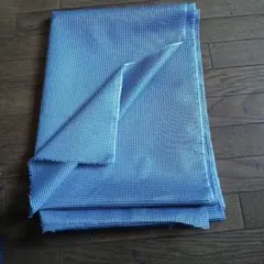 ポリエステル　濃紺と白のギンガムチェック生地 約3m x 110cm