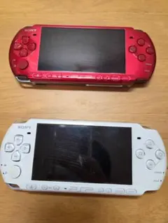 PSP-3000 ジャンク品 2台セット レッド/ホワイト