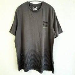 Under Armour グレー Tシャツ LG 裾ボーダー 綿　スポーツ