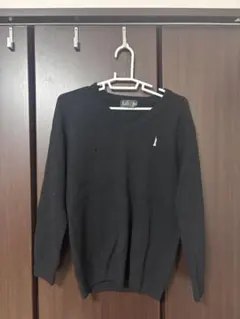 EAST BOY ブラック Vネックスクールセーター