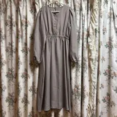 明日までSALE ✨ELENCAREDUE 長袖ロングワンピースチェック柄　F