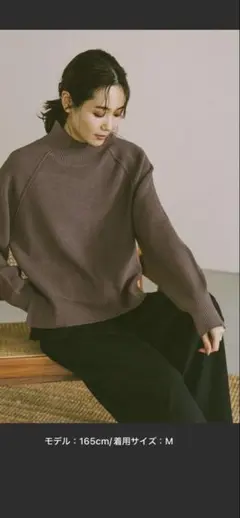 グローバルワーク　メルティハイネックアゼプルオーバー