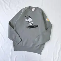 スヌーピー PEANUTS パイナップルワッペン付き ニット ユニセックス