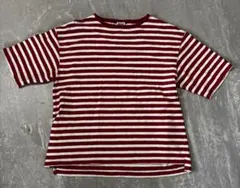 赤と白のストライプ 半袖Tシャツのサムネイル
