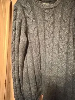 m*8様 American Eagle ケーブルニットセーター グレー