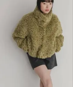 KBF コート アウター フォルムボアジャケット レディース　マッチャ