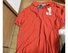ミッキーマウス 半袖ポロシャツ オレンジ