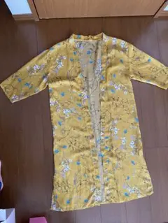 レディース トップス 花柄ロングシアーシャツ M 春夏 最終価格
