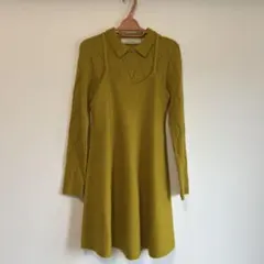 GU ニットアンサンブルワンピース　マスタード
